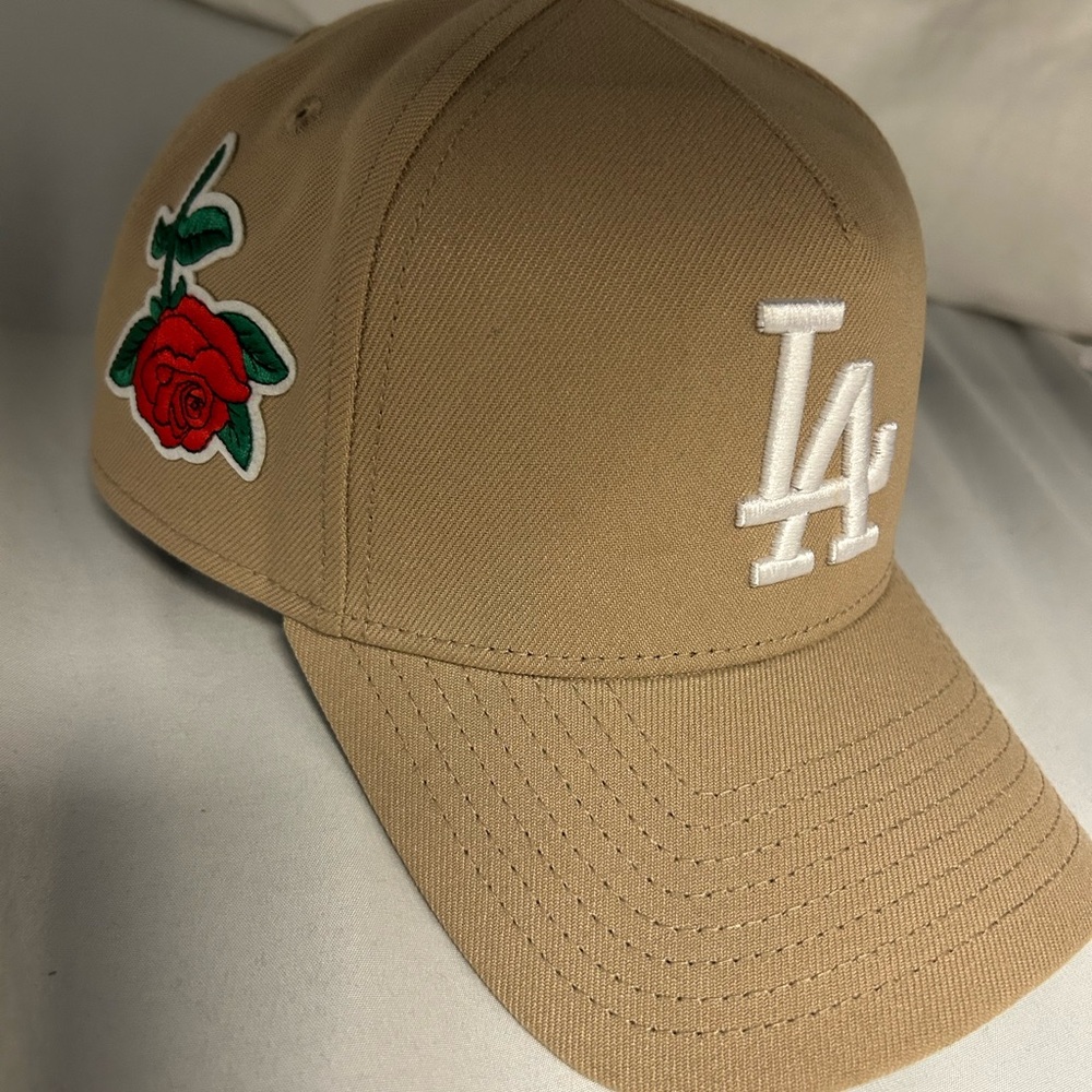 MLB Tan LA Dodgers Cap A-frame